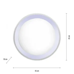 Deckenleuchten|Flurlampen*Paul Neuhaus LED Deckenleuchte blendarm IP44 28 W B:45 cm in Chrom