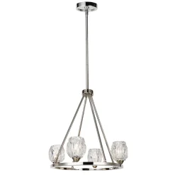 Moderne Lampen|Designerlampen*Elstead LED Deckenleuchte DARINA Nickel Ø54cm Lampe
