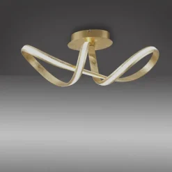 Deckenleuchten|Flurlampen*Paul Neuhaus LED Deckenleuchte dimmbar Metall in Gold 2050 lm Modern