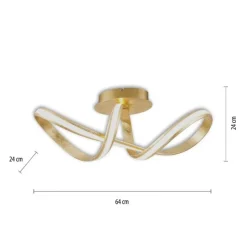 Deckenleuchten|Flurlampen*Paul Neuhaus LED Deckenleuchte dimmbar Metall in Gold 2050 lm Modern