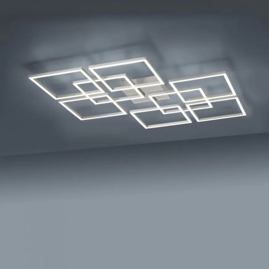 Paul Neuhaus LED Deckenleuchte Farbtemperaturwechsel 58 W in Stahl< Deckenleuchten|Flurlampen