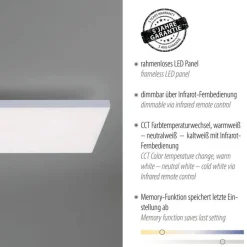 Wohnzimmerlampen|Metall Lampen*Paul Neuhaus LED Deckenleuchte Fernbedienung 100 cm Memory dimmbar