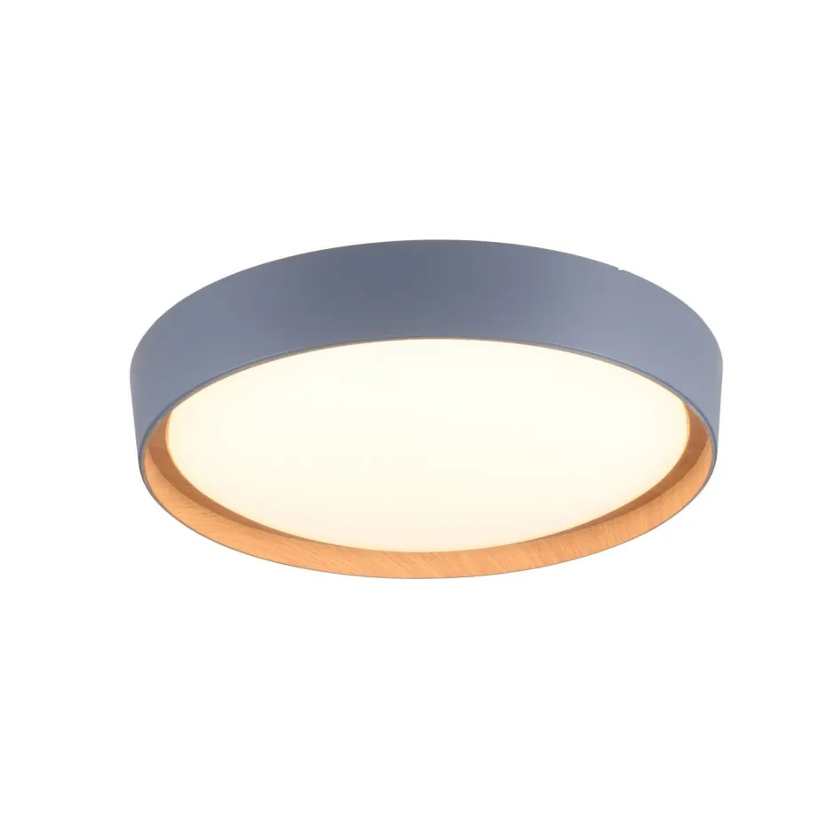 Flurlampen|Bürolampen*Just Light LED Deckenleuchte Grau Natur Ø40 cm 3400 lm dimmbar