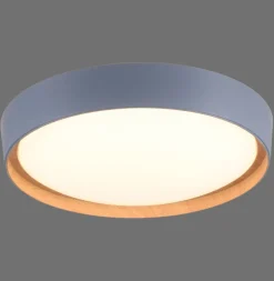 Flurlampen|Bürolampen*Just Light LED Deckenleuchte Grau Natur Ø40 cm 3400 lm dimmbar