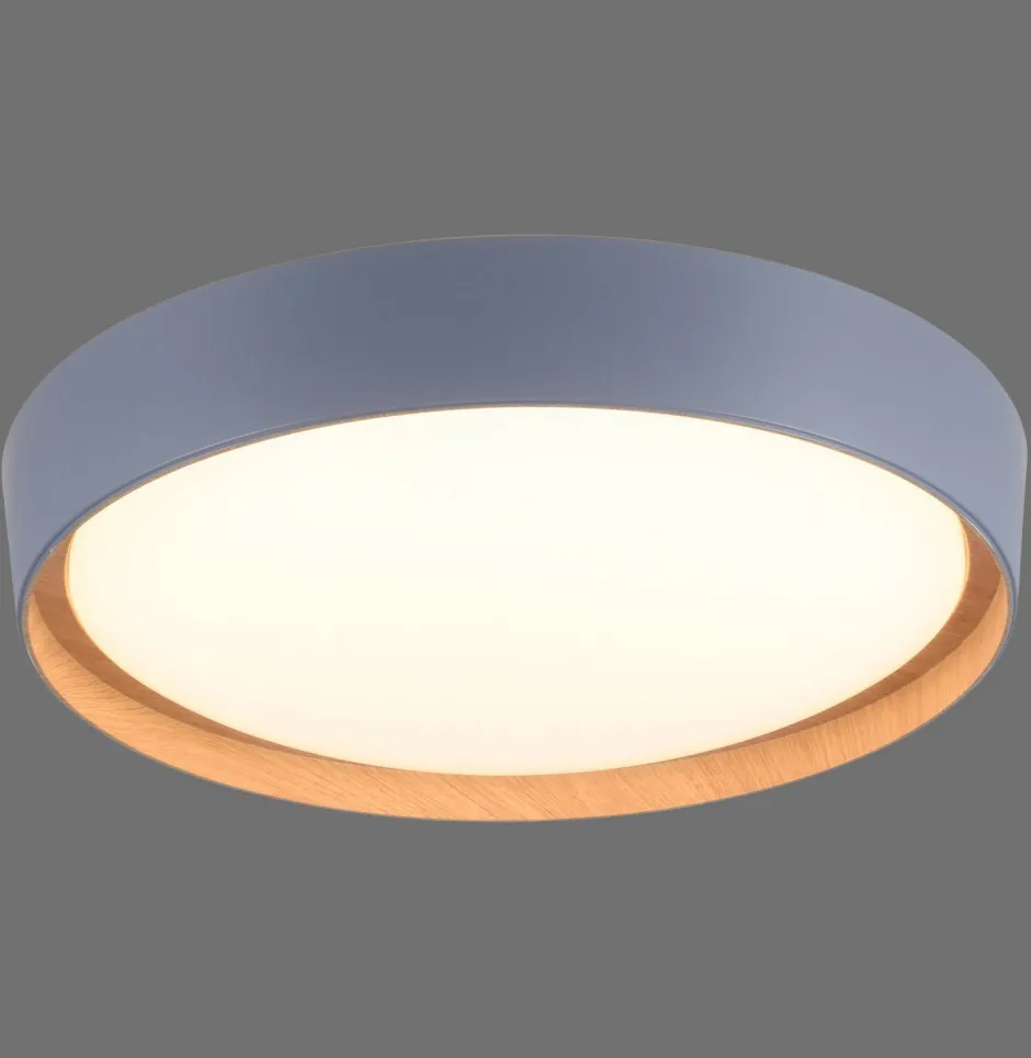 Flurlampen|Bürolampen*Just Light LED Deckenleuchte Grau Natur Ø40 cm 3400 lm dimmbar