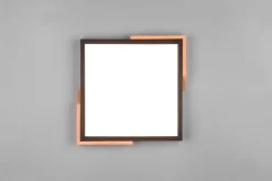 Trio Reality LED Deckenleuchte Holz 2400 lm B:31,5 cm Schwarz Natur< Flurlampen|Bürolampen