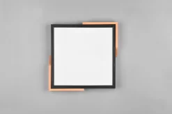 Trio Reality LED Deckenleuchte Holz 2400 lm B:31,5 cm Schwarz Natur< Flurlampen|Bürolampen