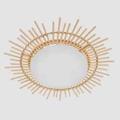 Steinhauer LED Deckenleuchte Holz Kunststoff in Natur Weiß Ø50 cm< Deckenleuchten|Led Lampen