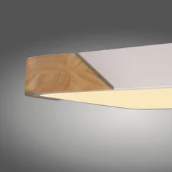 Just Light LED Deckenleuchte Holz L:32 cm Weiß Natur 3000 K< Deckenleuchten|Flurlampen