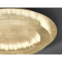 Paul Neuhaus LED Deckenleuchte in Blattgold Metall 3000 lm Ø50 cm< Deckenleuchten|Flurlampen
