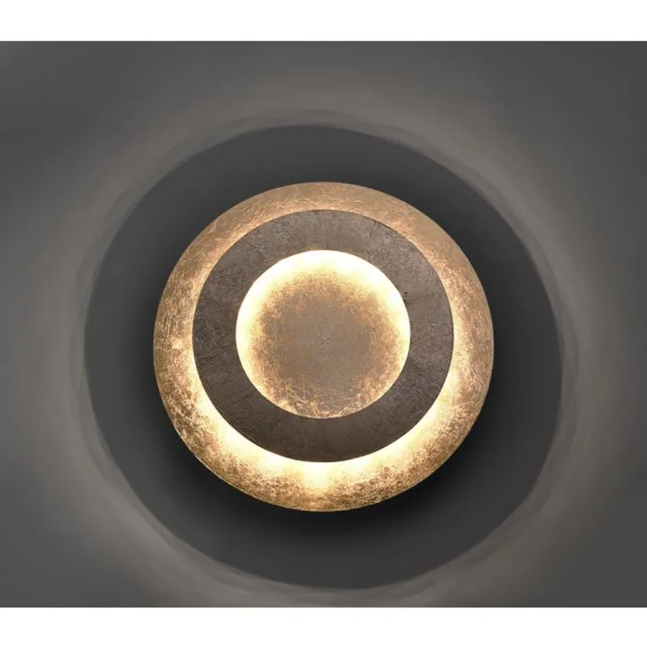 Paul Neuhaus LED Deckenleuchte in Blattgold Metall 2270 lm Ø40 cm< Deckenleuchten|Flurlampen