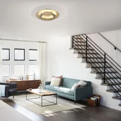 Paul Neuhaus LED Deckenleuchte in Blattgold Metall 2270 lm Ø40 cm< Deckenleuchten|Flurlampen