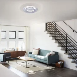 Deckenleuchten|Flurlampen*Paul Neuhaus LED Deckenleuchte in Blattsilber Metall 18 W Ø40 cm