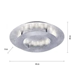 Deckenleuchten|Flurlampen*Paul Neuhaus LED Deckenleuchte in Blattsilber Metall 18 W Ø40 cm