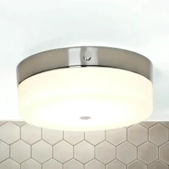 Glaslampen|Designerlampen*Elstead LED Deckenleuchte JANJA in Chrom IP44 Ø25cm Lampe