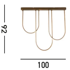 Searchlight LED Deckenleuchte Metall Bögen Modern 3000 K in Bronze< Bürolampen|Wohnzimmerlampen