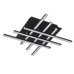 Deckenleuchten|Led Lampen*Searchlight LED Deckenleuchte Metall B: 45,5 cm Schwarz Chrom 3000 K