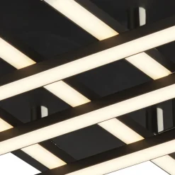 Deckenleuchten|Led Lampen*Searchlight LED Deckenleuchte Metall B: 45,5 cm Schwarz Chrom 3000 K