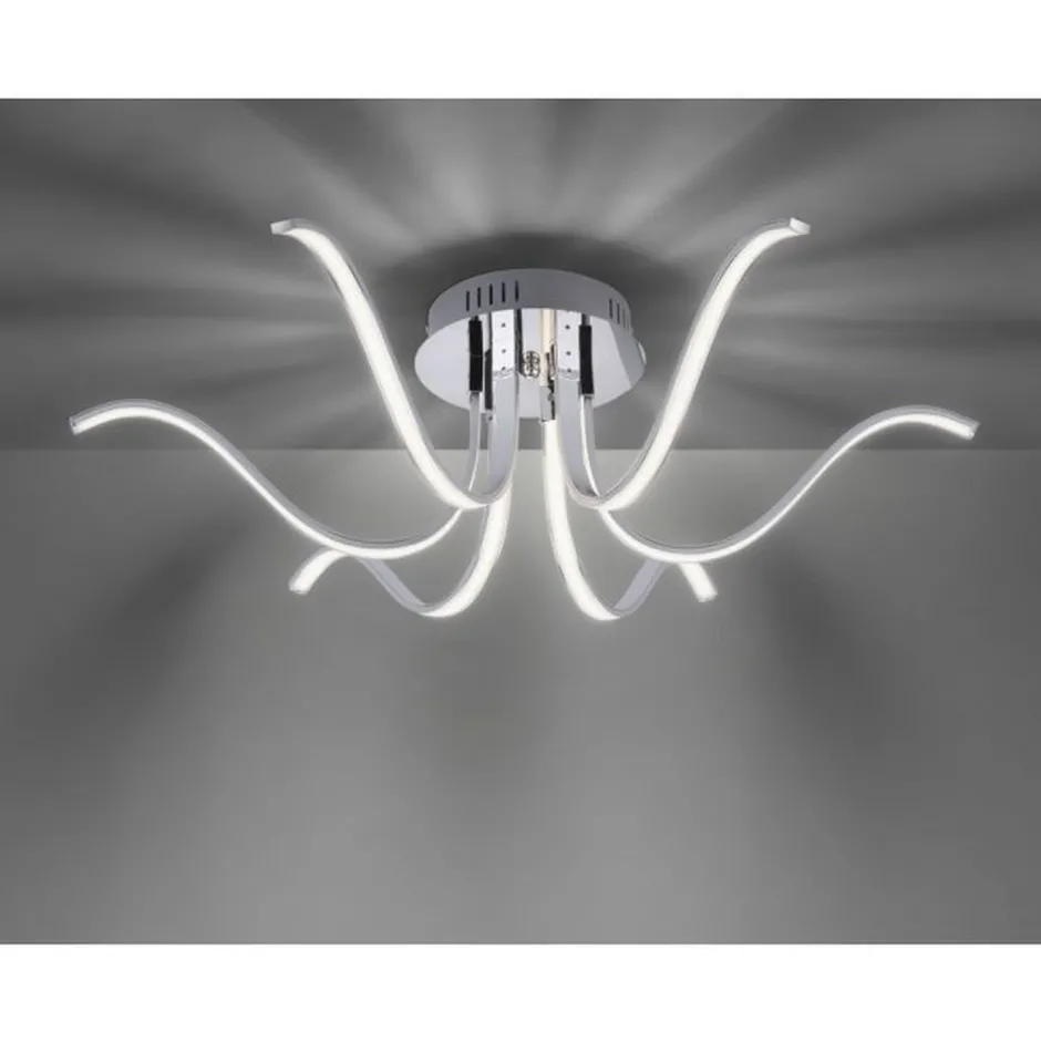 Just Light LED Deckenleuchte Metall in Chrom 3000 K 4 W L:67 cm< Deckenleuchten|Flurlampen