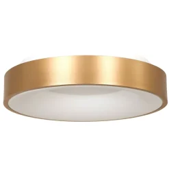 Metall Lampen|Schlafzimmer Lampen*Steinhauer LED Deckenleuchte Metall Kunststoff in Gold Weiß 40 W