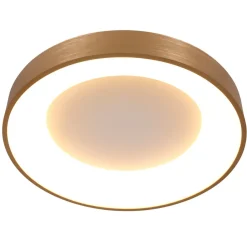 Metall Lampen|Schlafzimmer Lampen*Steinhauer LED Deckenleuchte Metall Kunststoff in Gold Weiß 40 W