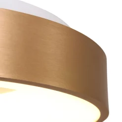 Metall Lampen|Schlafzimmer Lampen*Steinhauer LED Deckenleuchte Metall Kunststoff in Gold Weiß 40 W