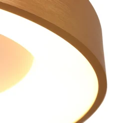 Metall Lampen|Schlafzimmer Lampen*Steinhauer LED Deckenleuchte Metall Kunststoff in Gold Weiß 40 W