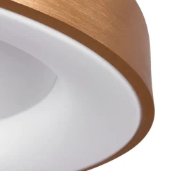 Metall Lampen|Schlafzimmer Lampen*Steinhauer LED Deckenleuchte Metall Kunststoff in Gold Weiß 40 W