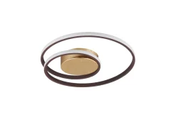 Trio Reality LED Deckenleuchte Metall Rost Schwarz B:39 cm Spirale< Flurlampen|Bürolampen