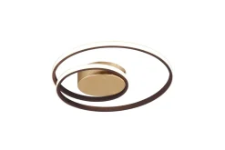 Trio Reality LED Deckenleuchte Metall Rost Schwarz B:39 cm Spirale< Flurlampen|Bürolampen