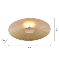 Deckenleuchten|Flurlampen*Paul Neuhaus LED Deckenleuchte Metall dimmbar in Blattgold 3000 K