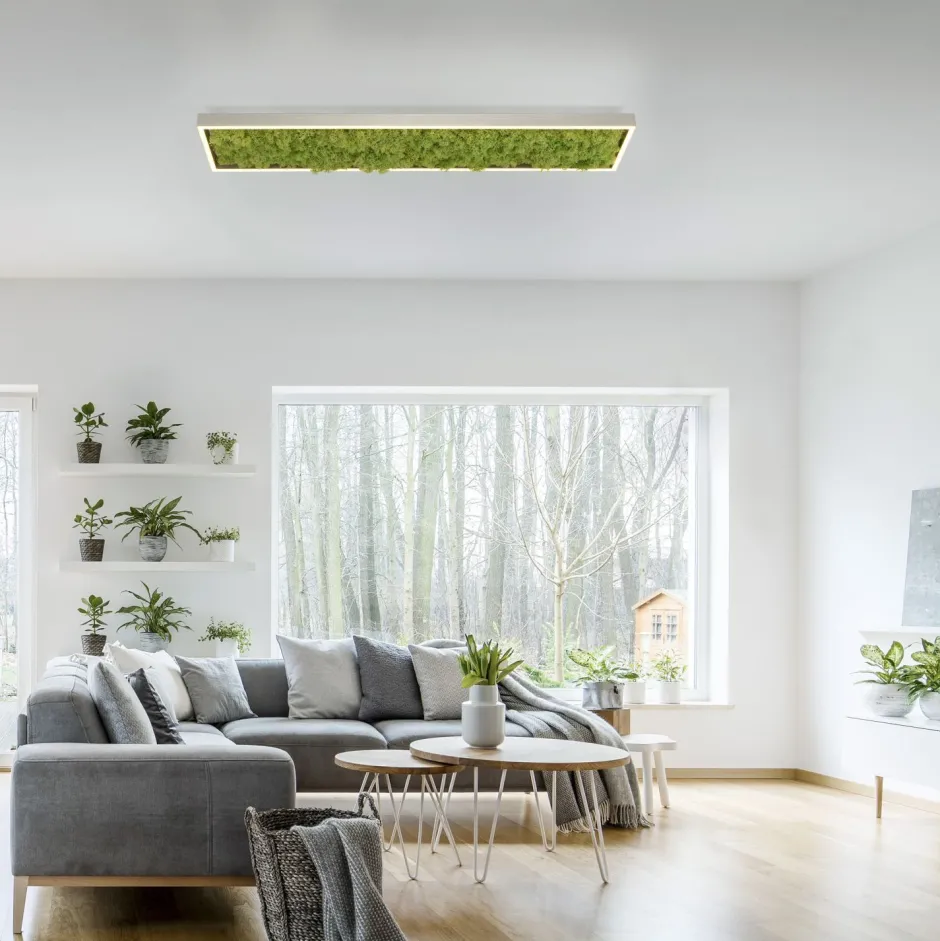 Just Light LED Deckenleuchte Moos L:100 cm 3000 K 3550 lm aus Moos< Deckenleuchten|Flurlampen