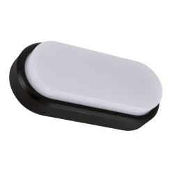 Strühm LED Deckenleuchte oval IP65 Schwarz Weiß 4200 K außen< Badezimmer Lampe|Feuchtraumleuchten