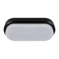 Strühm LED Deckenleuchte oval IP65 Schwarz Weiß 4200 K außen< Badezimmer Lampe|Feuchtraumleuchten