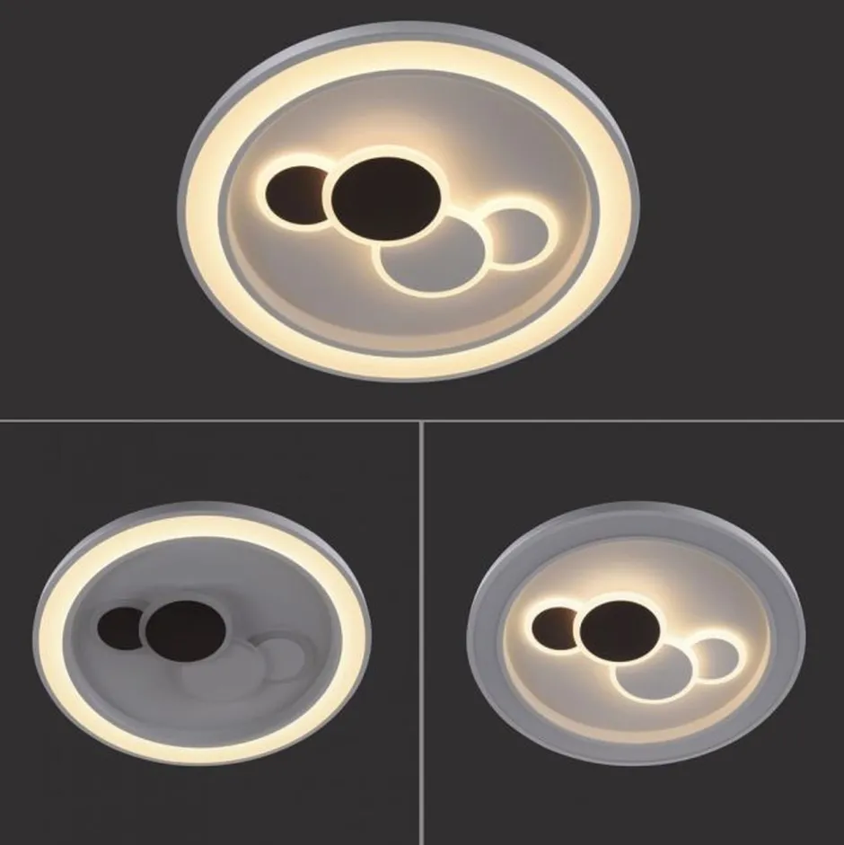 Deckenleuchten|Flurlampen*Paul Neuhaus LED Deckenleuchte rund Weiß Schwarz Serienschalter 55 W