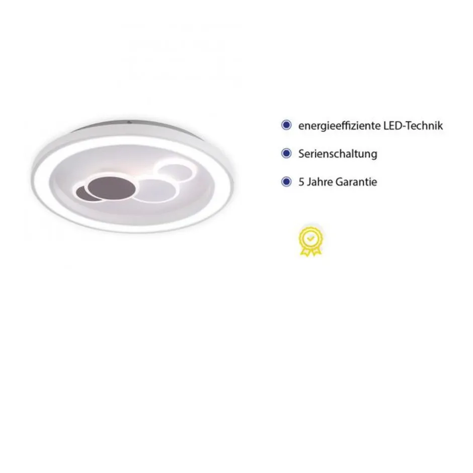 Deckenleuchten|Flurlampen*Paul Neuhaus LED Deckenleuchte rund Weiß Schwarz Serienschalter 55 W