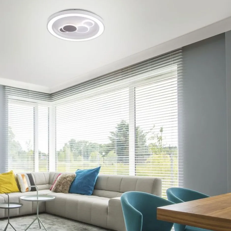 Deckenleuchten|Flurlampen*Paul Neuhaus LED Deckenleuchte rund Weiß Schwarz Serienschalter 55 W