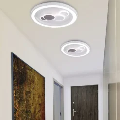 Deckenleuchten|Flurlampen*Paul Neuhaus LED Deckenleuchte rund Weiß Schwarz Serienschalter 55 W