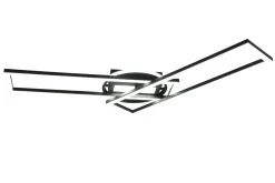 Flurlampen|Bürolampen*Trio Reality LED Deckenleuchte Schwarz Dimmer Fernbedienung 4500 lm