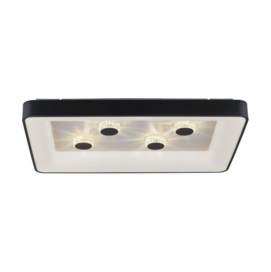 Just Light LED Deckenleuchte Schwarz 2700-5000 K 6295 lm dimmbar< Flurlampen|Bürolampen