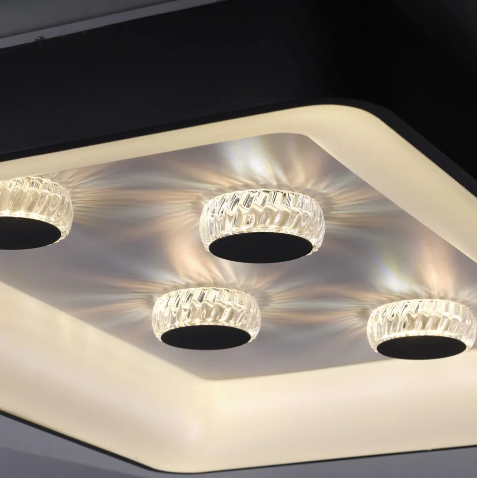 Just Light LED Deckenleuchte Schwarz 2700-5000 K 6295 lm dimmbar< Flurlampen|Bürolampen