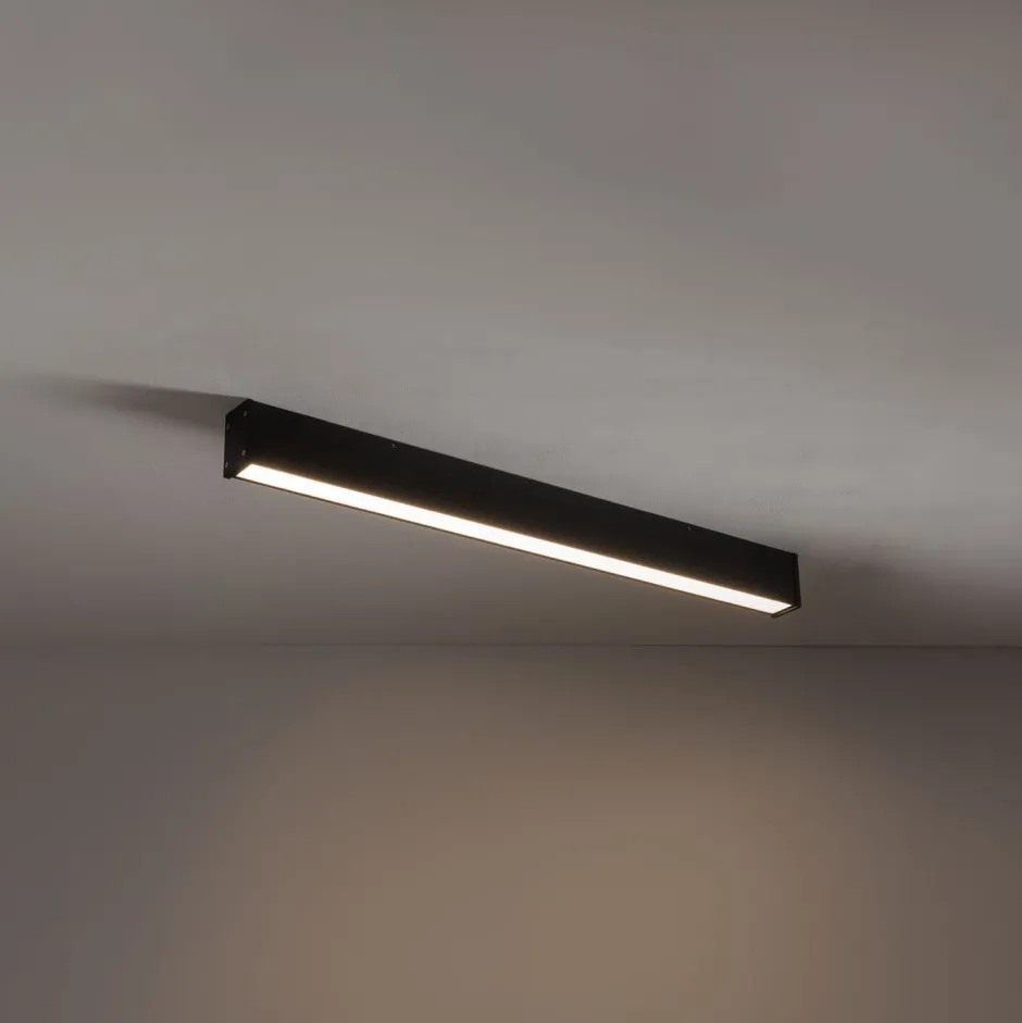 Nowodvorski LED Deckenleuchte Schwarz Aluminium 3000 K L:100 cm< Flurlampen|Bürolampen