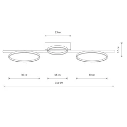 Nowodvorski LED Deckenleuchte Schwarz 100 cm lang 4000 K 1200 lm< Deckenleuchten|Led Lampen