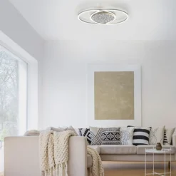 Paul Neuhaus LED Deckenleuchte Sternenhimmel in Stahl 40 W dimmbar< Deckenleuchten|Flurlampen