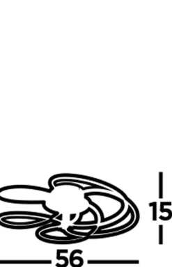 Searchlight LED Deckenleuchte Wohnzimmer Chrom Weiß 3000 K B: 56 cm< Deckenleuchten|Led Lampen