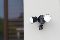 Led Außenleuchten|Moderne Außenleuchten*Eco-Light LED Deckenspot Sensor verstellbar IP54 Schwarz 5000 K