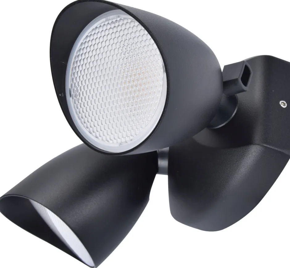 Metall Lampen|Led Außenleuchten*Eco-Light LED Deckenspot verstellbar IP54 Schwarz 4000 K L:25 cm