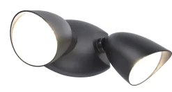 Metall Lampen|Led Außenleuchten*Eco-Light LED Deckenspot verstellbar IP54 Schwarz 4000 K L:25 cm