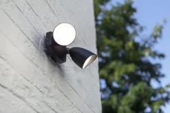 Metall Lampen|Led Außenleuchten*Eco-Light LED Deckenspot verstellbar IP54 Schwarz 4000 K L:25 cm