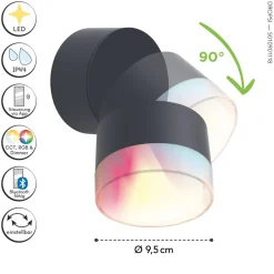 Eco-Light LED Deckenstrahler Aluminium dimmbar IP44 verstellbar< Led Außenleuchten|Moderne Außenleuchten